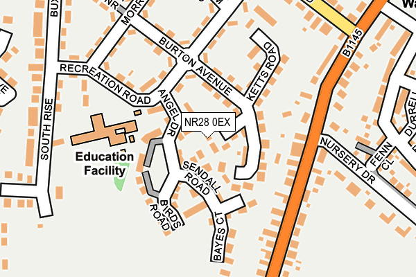 NR28 0EX map - OS OpenMap – Local (Ordnance Survey)