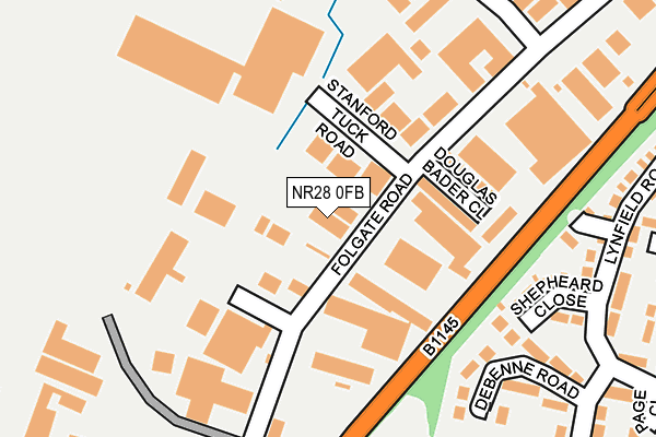NR28 0FB map - OS OpenMap – Local (Ordnance Survey)