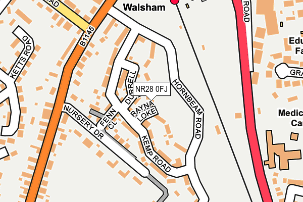 NR28 0FJ map - OS OpenMap – Local (Ordnance Survey)