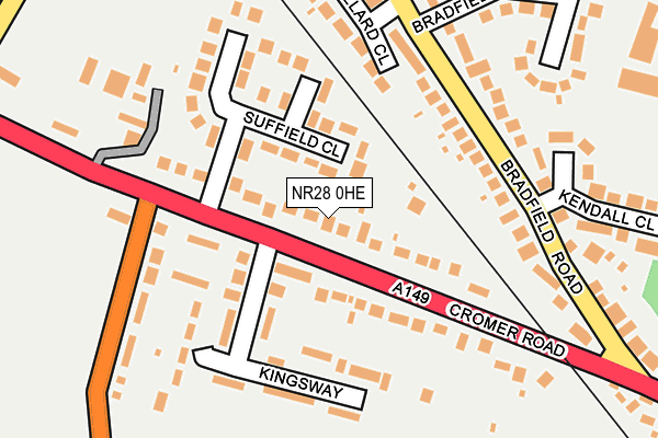 NR28 0HE map - OS OpenMap – Local (Ordnance Survey)