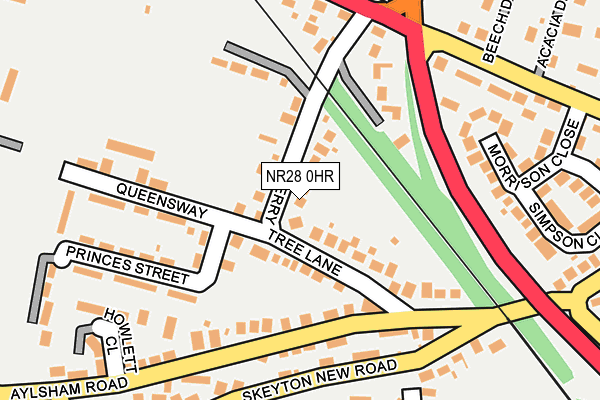 NR28 0HR map - OS OpenMap – Local (Ordnance Survey)