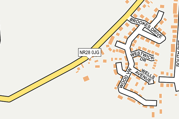 NR28 0JG map - OS OpenMap – Local (Ordnance Survey)