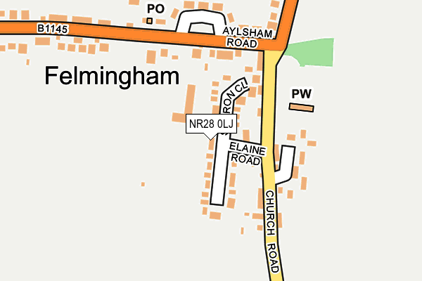 NR28 0LJ map - OS OpenMap – Local (Ordnance Survey)