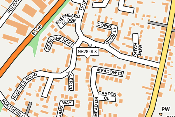 NR28 0LX map - OS OpenMap – Local (Ordnance Survey)