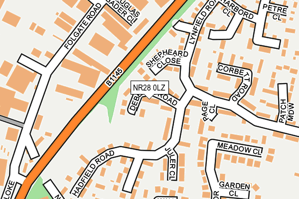 NR28 0LZ map - OS OpenMap – Local (Ordnance Survey)