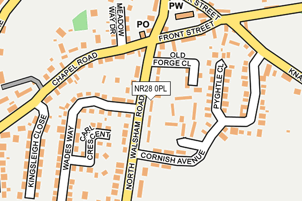 NR28 0PL map - OS OpenMap – Local (Ordnance Survey)