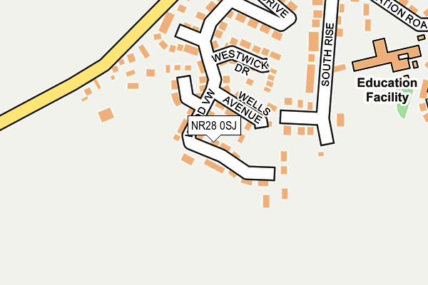 NR28 0SJ map - OS OpenMap – Local (Ordnance Survey)
