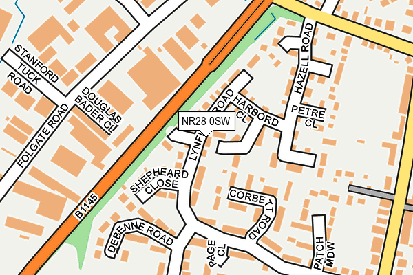 NR28 0SW map - OS OpenMap – Local (Ordnance Survey)