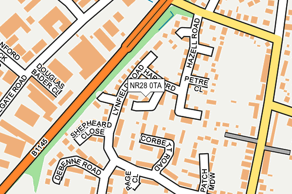 NR28 0TA map - OS OpenMap – Local (Ordnance Survey)
