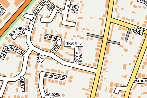 NR28 0TB map - OS OpenMap – Local (Ordnance Survey)