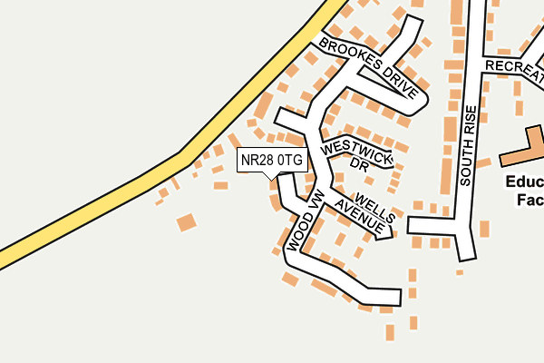 NR28 0TG map - OS OpenMap – Local (Ordnance Survey)