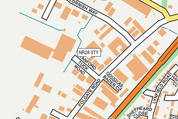NR28 0TY map - OS OpenMap – Local (Ordnance Survey)
