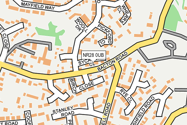NR28 0UB map - OS OpenMap – Local (Ordnance Survey)