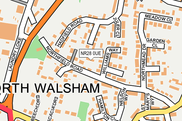 NR28 0UE map - OS OpenMap – Local (Ordnance Survey)