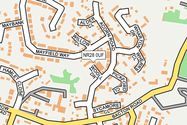 NR28 0UF map - OS OpenMap – Local (Ordnance Survey)