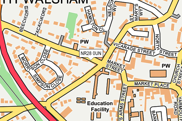 NR28 0UN map - OS OpenMap – Local (Ordnance Survey)