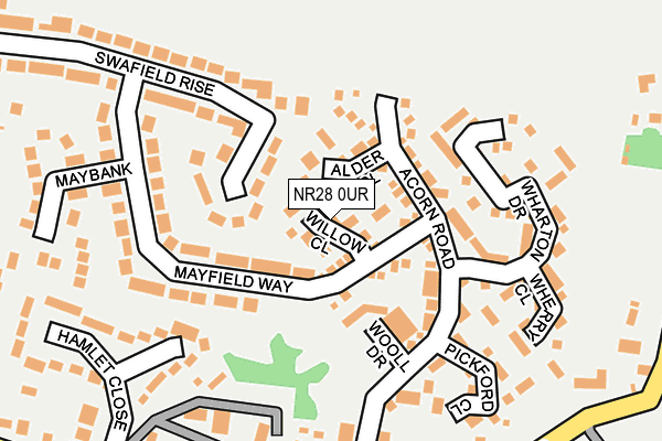 NR28 0UR map - OS OpenMap – Local (Ordnance Survey)
