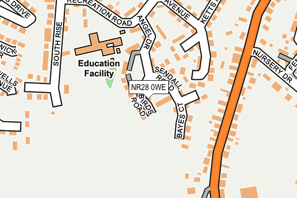 NR28 0WE map - OS OpenMap – Local (Ordnance Survey)