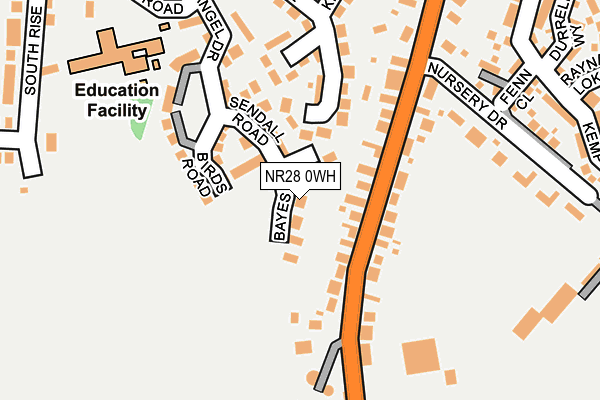 NR28 0WH map - OS OpenMap – Local (Ordnance Survey)