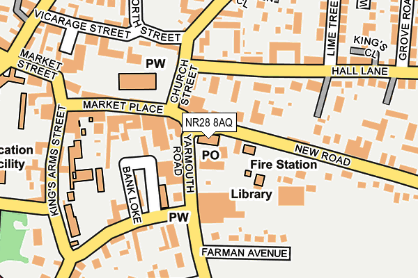 NR28 8AQ map - OS OpenMap – Local (Ordnance Survey)