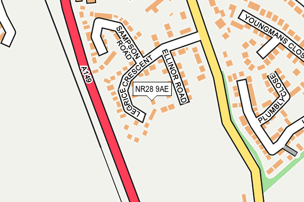 NR28 9AE map - OS OpenMap – Local (Ordnance Survey)