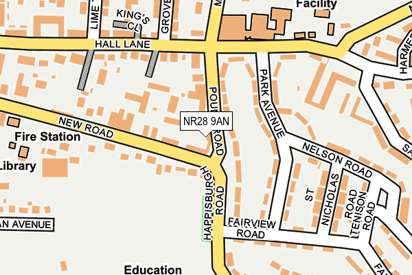 NR28 9AN map - OS OpenMap – Local (Ordnance Survey)