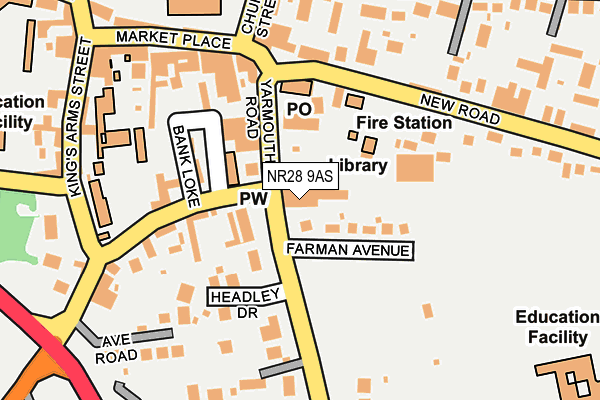 NR28 9AS map - OS OpenMap – Local (Ordnance Survey)
