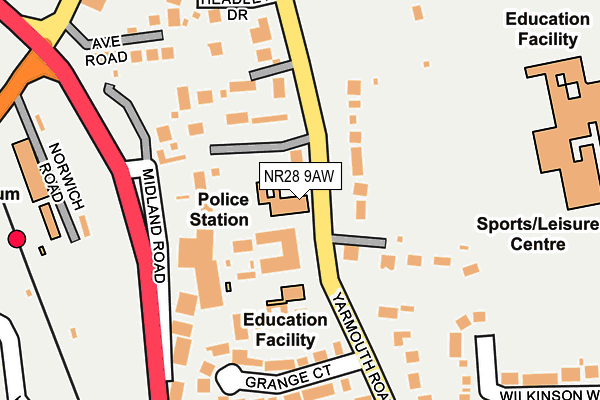 NR28 9AW map - OS OpenMap – Local (Ordnance Survey)