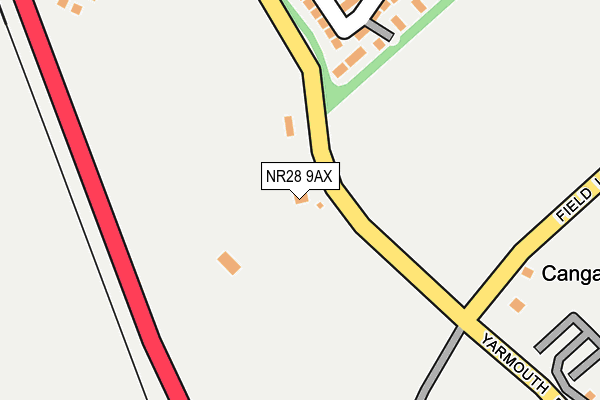 NR28 9AX map - OS OpenMap – Local (Ordnance Survey)