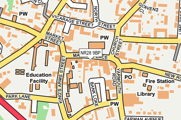 NR28 9BP map - OS OpenMap – Local (Ordnance Survey)