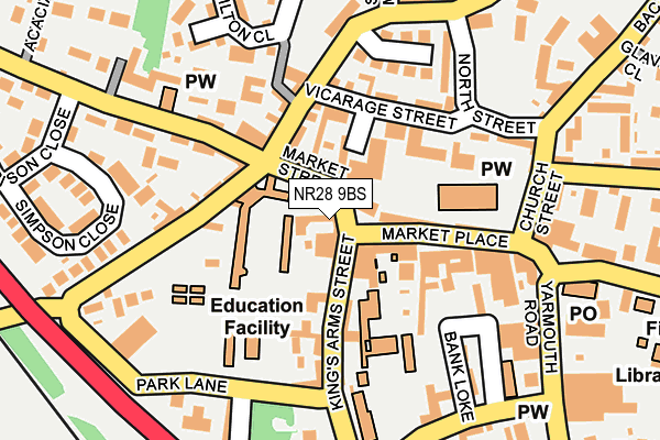 Map of ACORN PROPERTY SOLUTIONS (NORFOLK) LTD at local scale