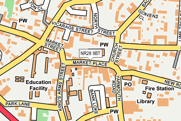 NR28 9BT map - OS OpenMap – Local (Ordnance Survey)