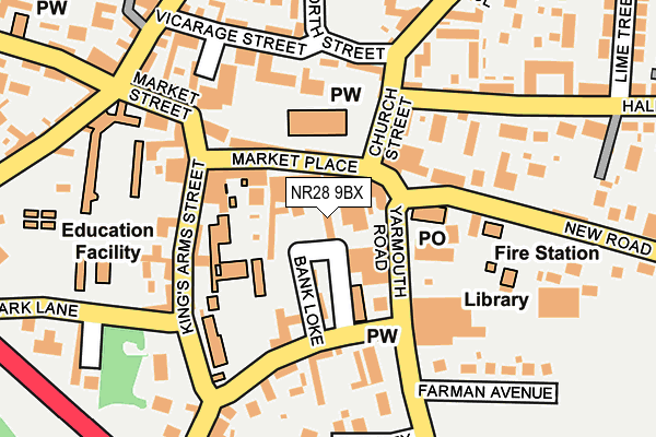 NR28 9BX map - OS OpenMap – Local (Ordnance Survey)