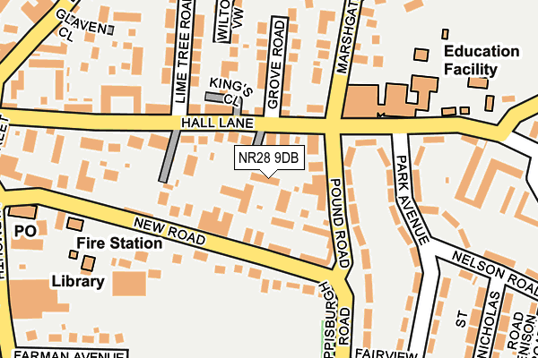 NR28 9DB map - OS OpenMap – Local (Ordnance Survey)