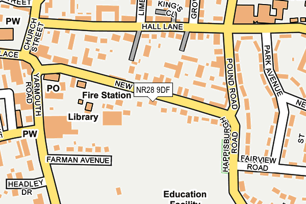 NR28 9DF map - OS OpenMap – Local (Ordnance Survey)