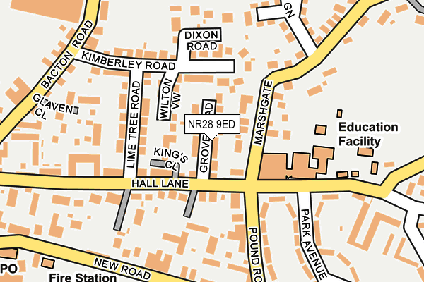NR28 9ED map - OS OpenMap – Local (Ordnance Survey)