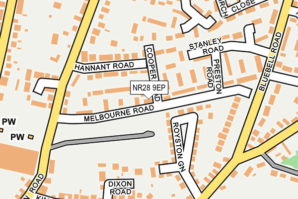NR28 9EP map - OS OpenMap – Local (Ordnance Survey)