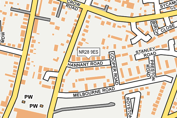 NR28 9ES map - OS OpenMap – Local (Ordnance Survey)
