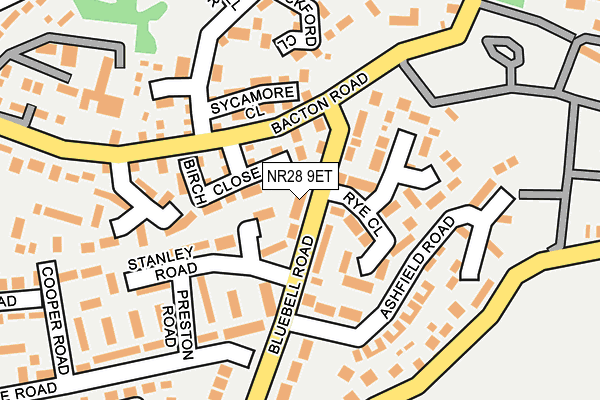 NR28 9ET map - OS OpenMap – Local (Ordnance Survey)