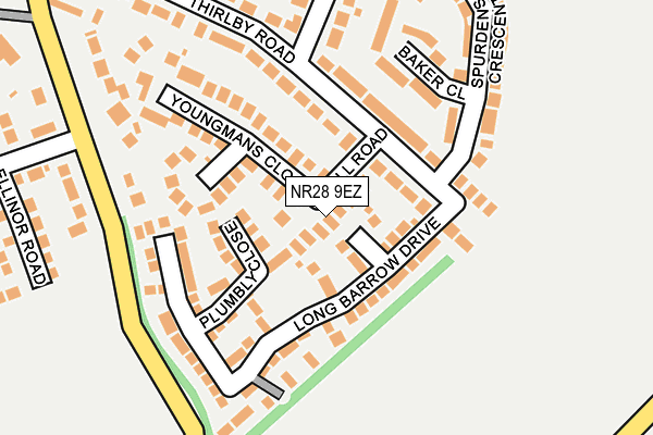 NR28 9EZ map - OS OpenMap – Local (Ordnance Survey)