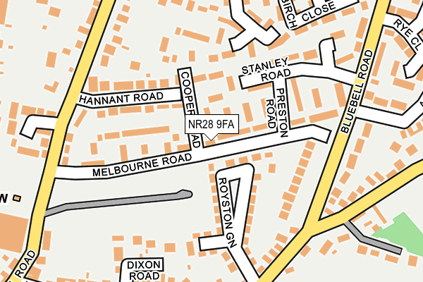 NR28 9FA map - OS OpenMap – Local (Ordnance Survey)