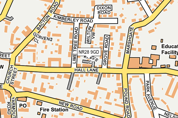 NR28 9GD map - OS OpenMap – Local (Ordnance Survey)