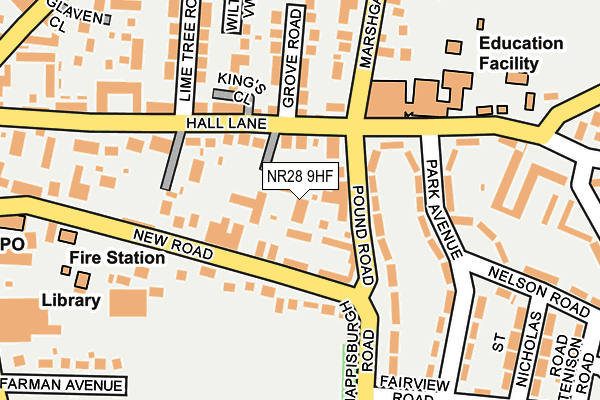 NR28 9HF map - OS OpenMap – Local (Ordnance Survey)
