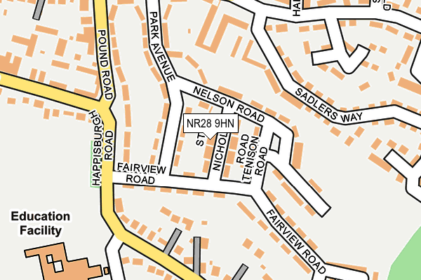 NR28 9HN map - OS OpenMap – Local (Ordnance Survey)
