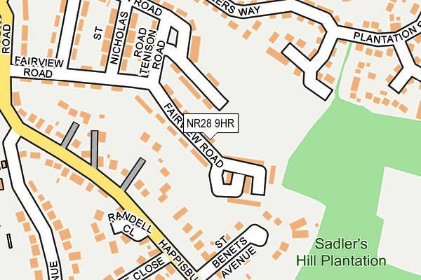 NR28 9HR map - OS OpenMap – Local (Ordnance Survey)