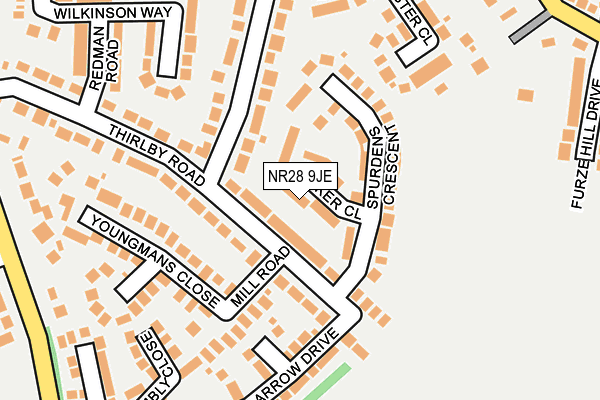 NR28 9JE map - OS OpenMap – Local (Ordnance Survey)