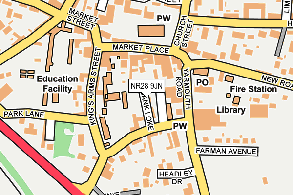 NR28 9JN map - OS OpenMap – Local (Ordnance Survey)