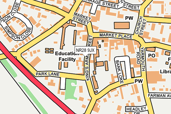 NR28 9JX map - OS OpenMap – Local (Ordnance Survey)