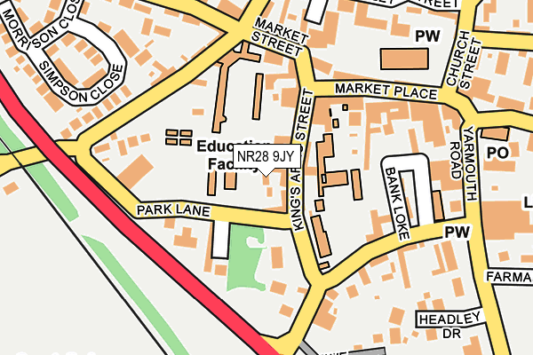 NR28 9JY map - OS OpenMap – Local (Ordnance Survey)
