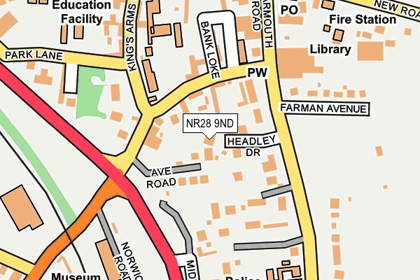 NR28 9ND map - OS OpenMap – Local (Ordnance Survey)
